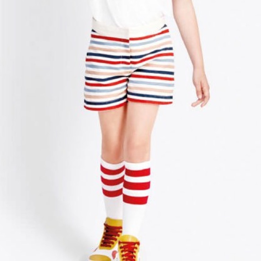 Stella McCartney Kids Striped Linen Shorts